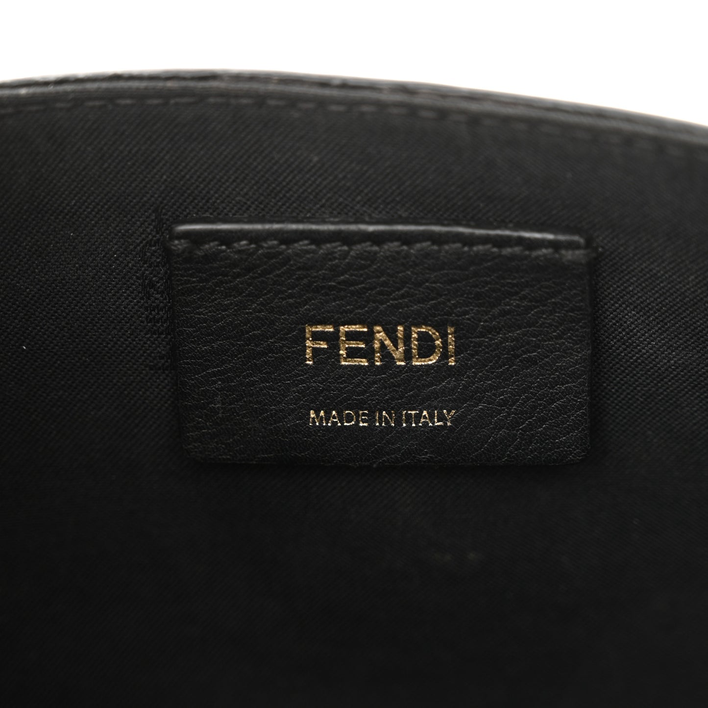 Vitello Liberty F is Fendi Bi-Color FF 1974 Embossed Envelope Belt Bag Maya Black