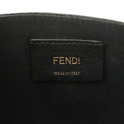 Fendi Vitello Liberty F is Fendi Bi-Color FF 1974 Embossed Envelope Belt Bag Maya Black 7 of 12