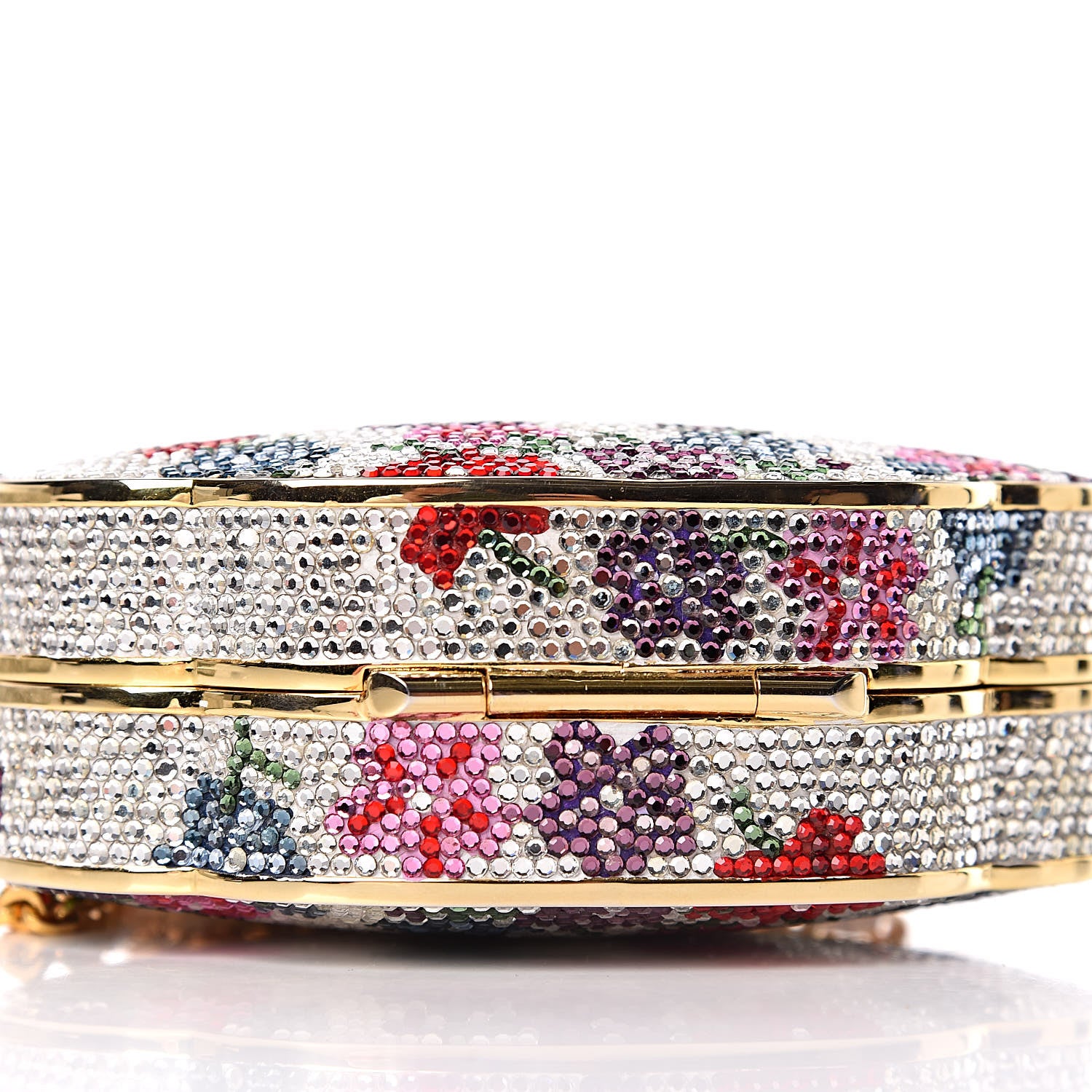 Judith Leiber Swarovski Crystal Floral Miniaudiere Clutch Multicolor 7 of 8