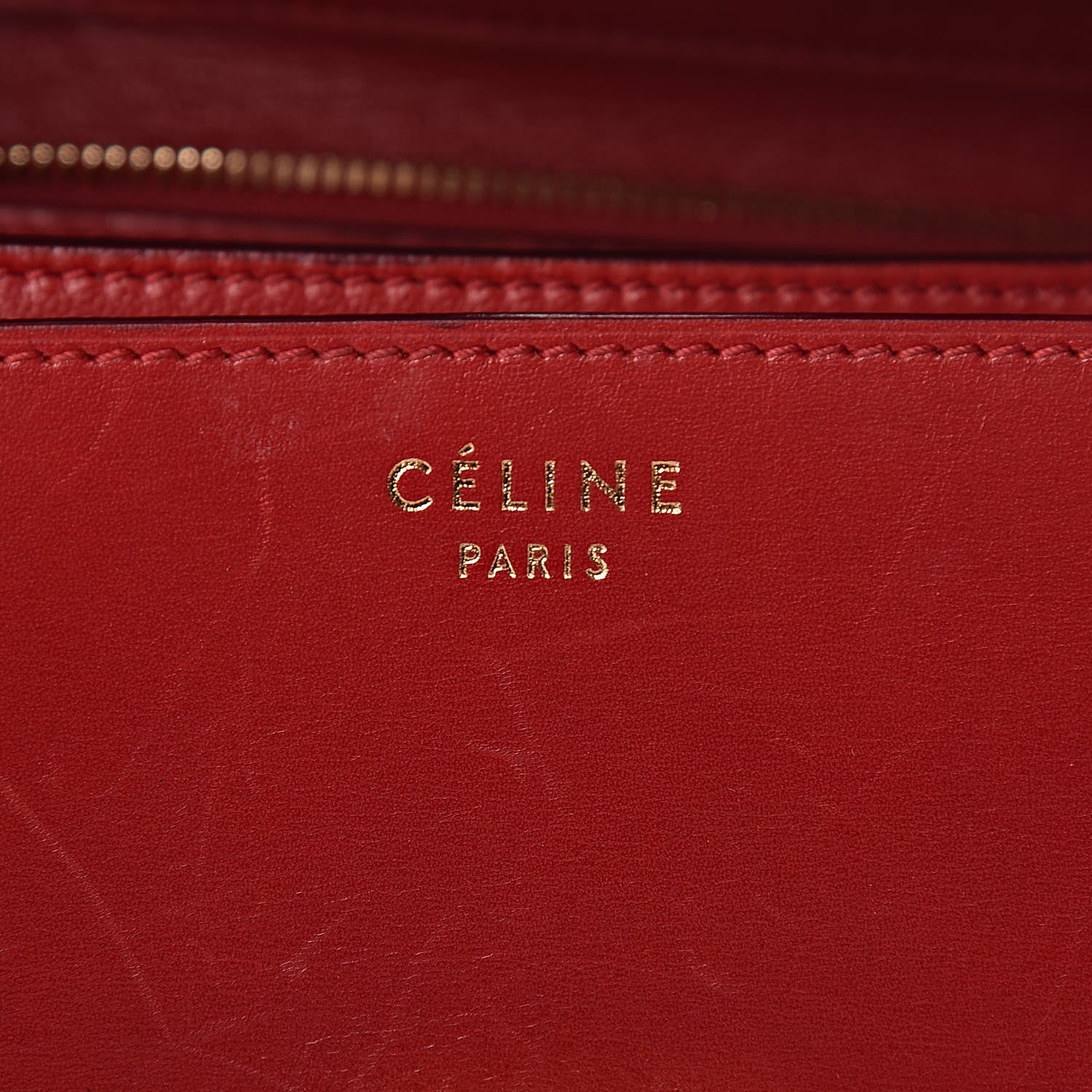 Celine Box Calfskin Medium Classic Box Flap Bag Red 8 of 13