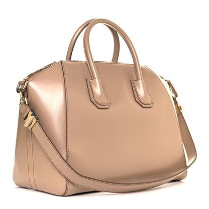 Givenchy Shiny Lord Calfskin Medium Antigona Dark Beige 3 of 11