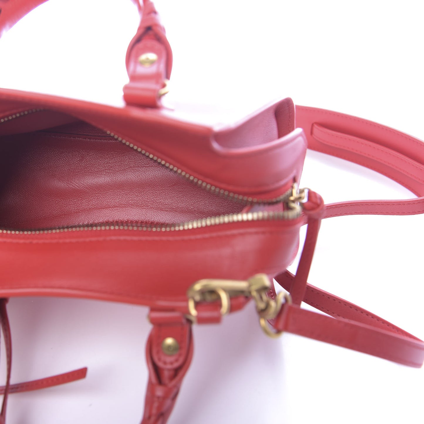 Smooth Calfskin Neo Classic Brass Hardware Mini City Red