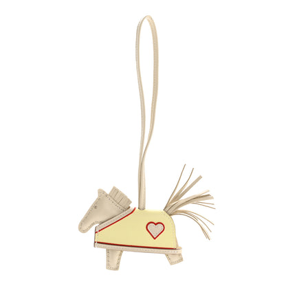 Hermes Milo Lambskin Grigri Rodeo Robeo Coeur Bag Charm PM Craie Jaune Milton Rouge Radieux 1 of 5