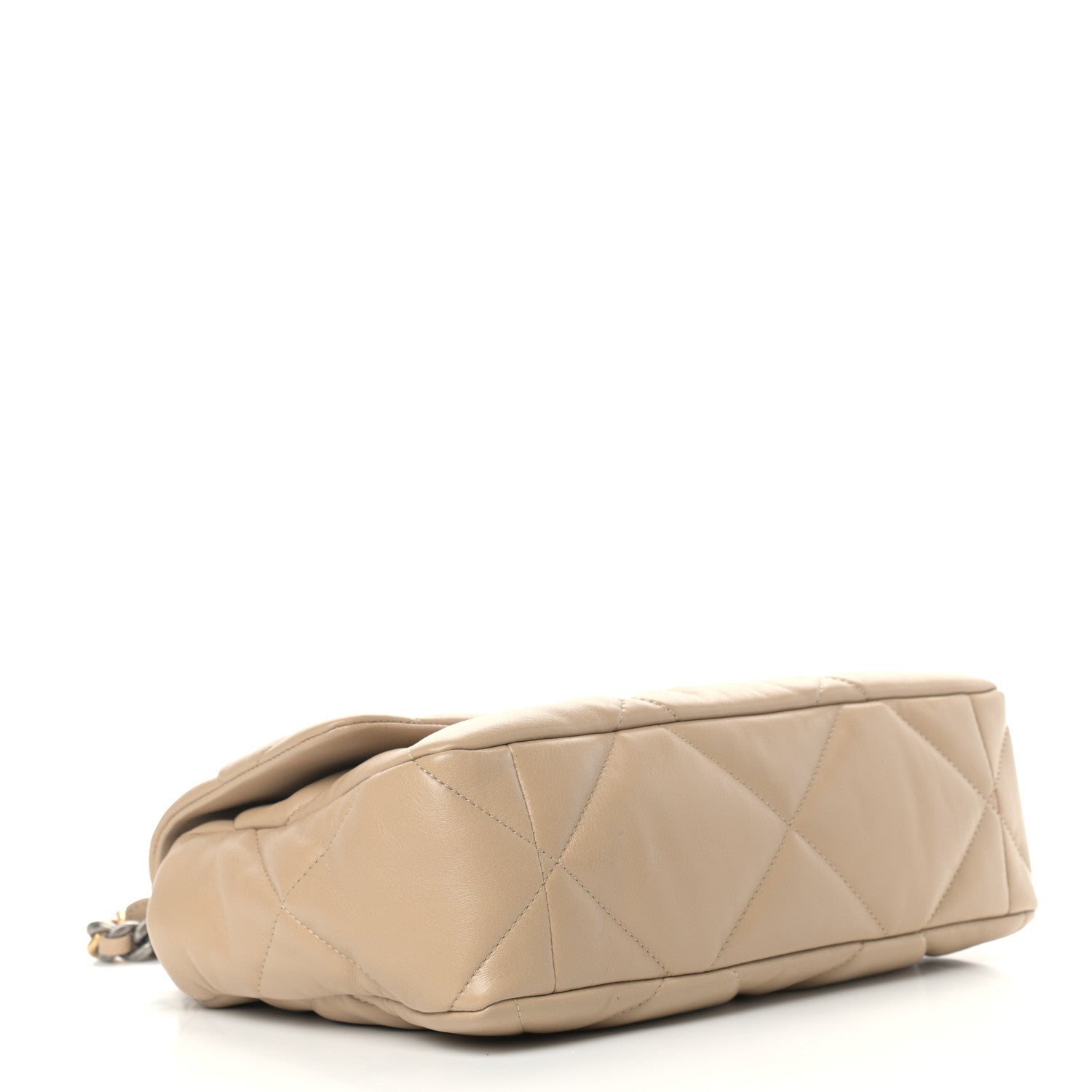 Chanel Lambskin Quilted Large Chanel 19 Flap Dark Beige 4 of 10