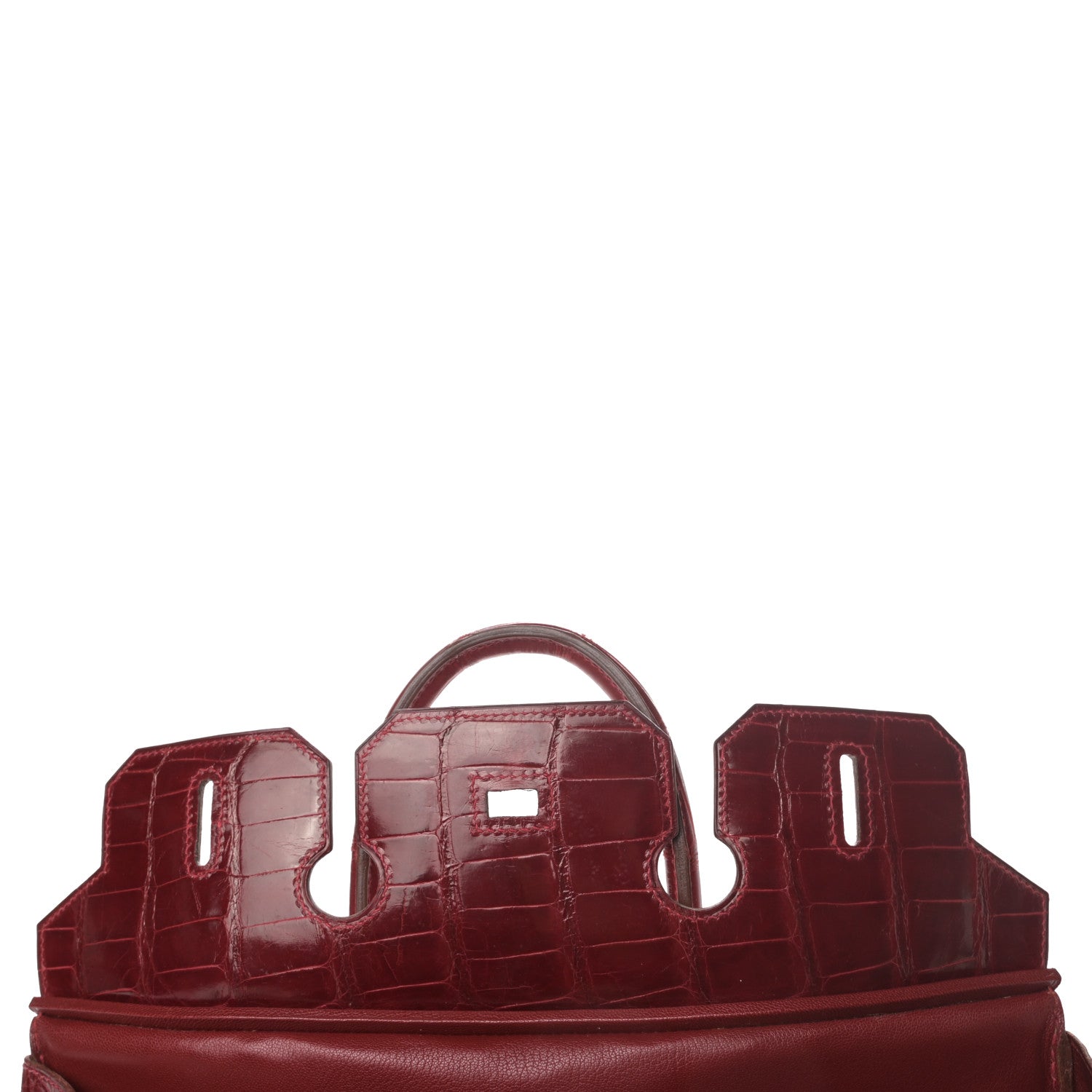Hermes Shiny Alligator Birkin 35 Rouge Vif 15 of 38