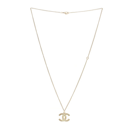 Chanel Mother of Pearl CC Necklace Gold 3 of 4