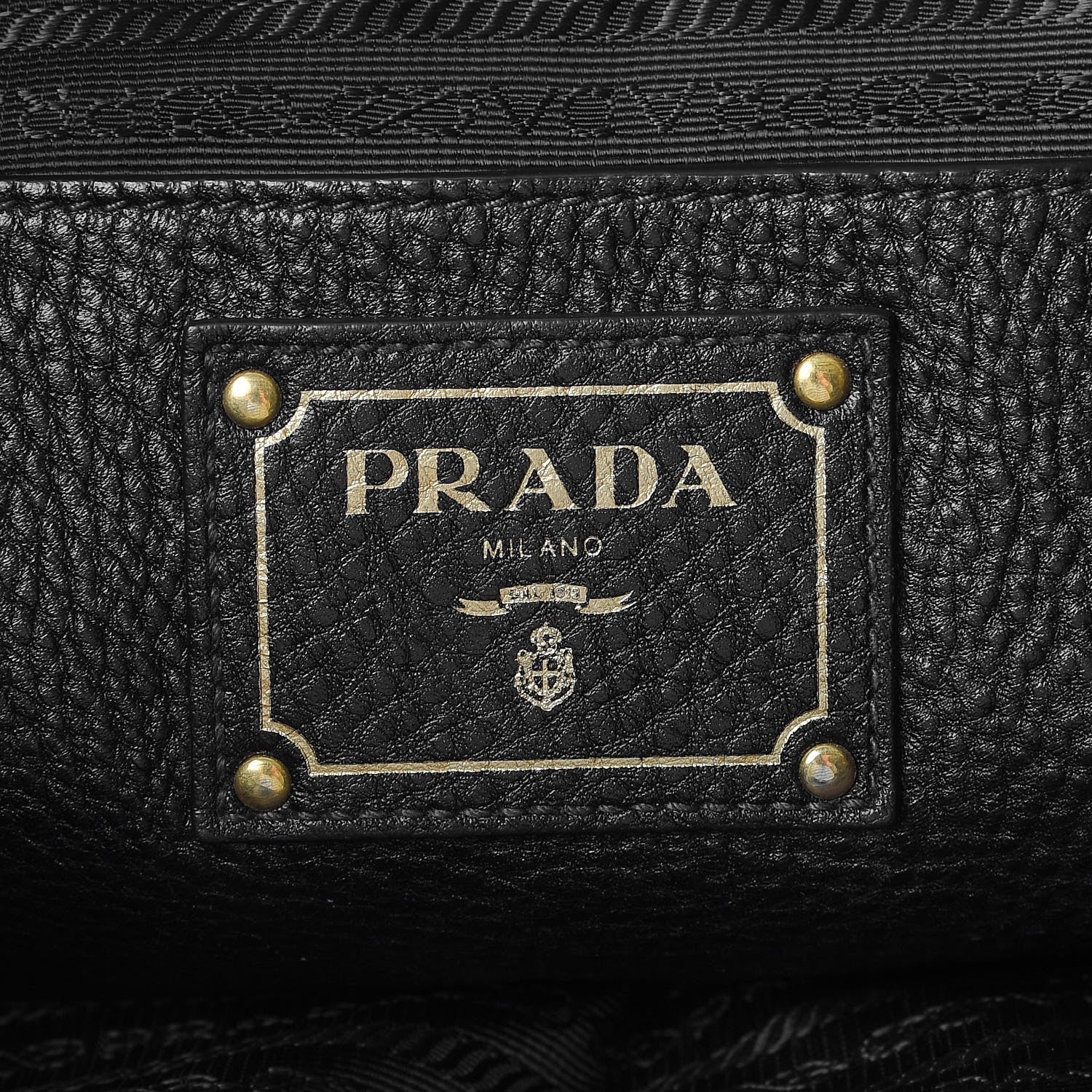 Prada Vitello Daino Tote Nero Black 6 of 13