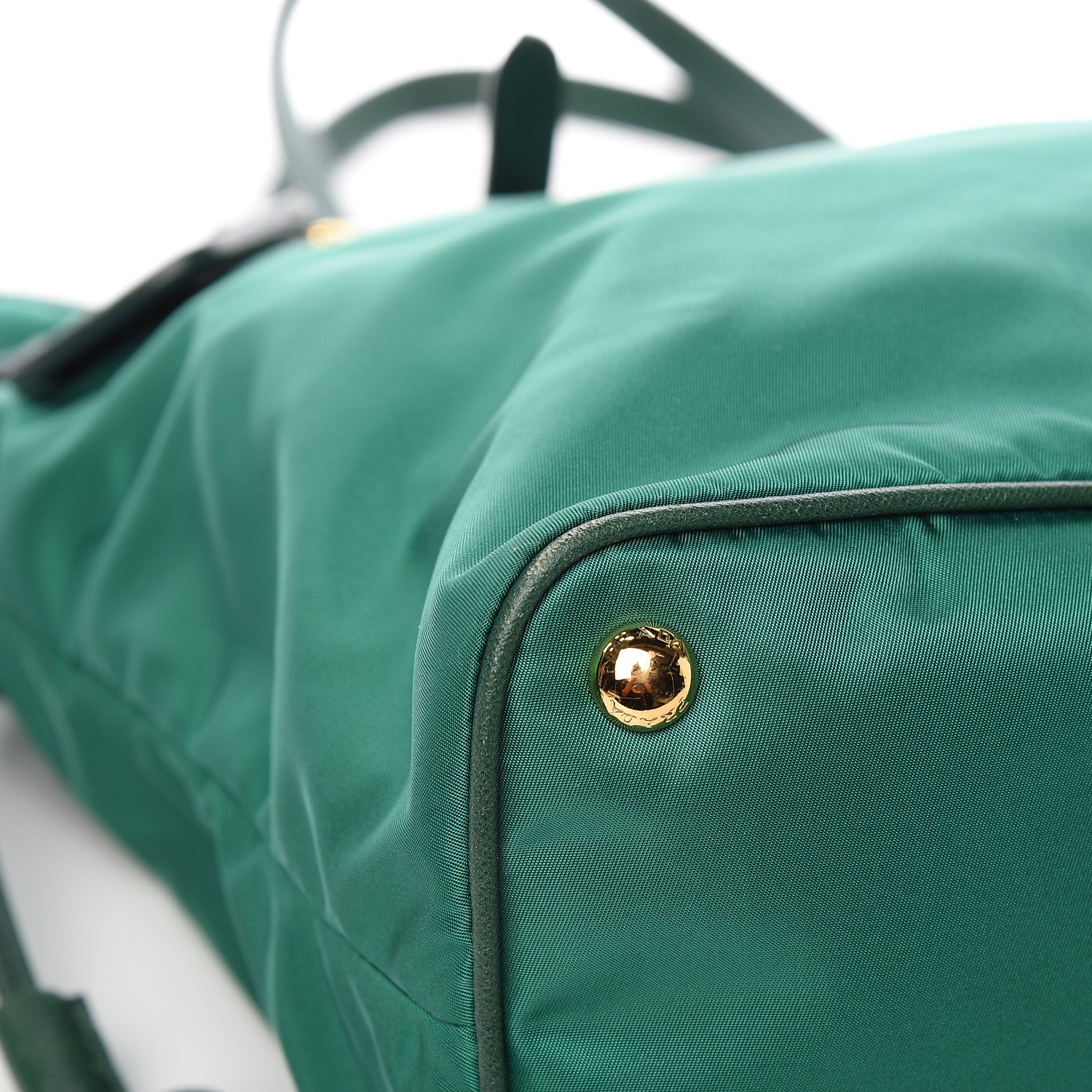 Prada Tessuto Nylon Saffiano Tote Oleandro 9 of 17