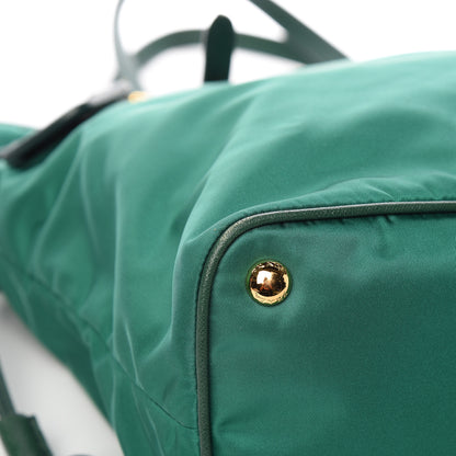 Prada Tessuto Nylon Saffiano Tote Oleandro 9 of 17
