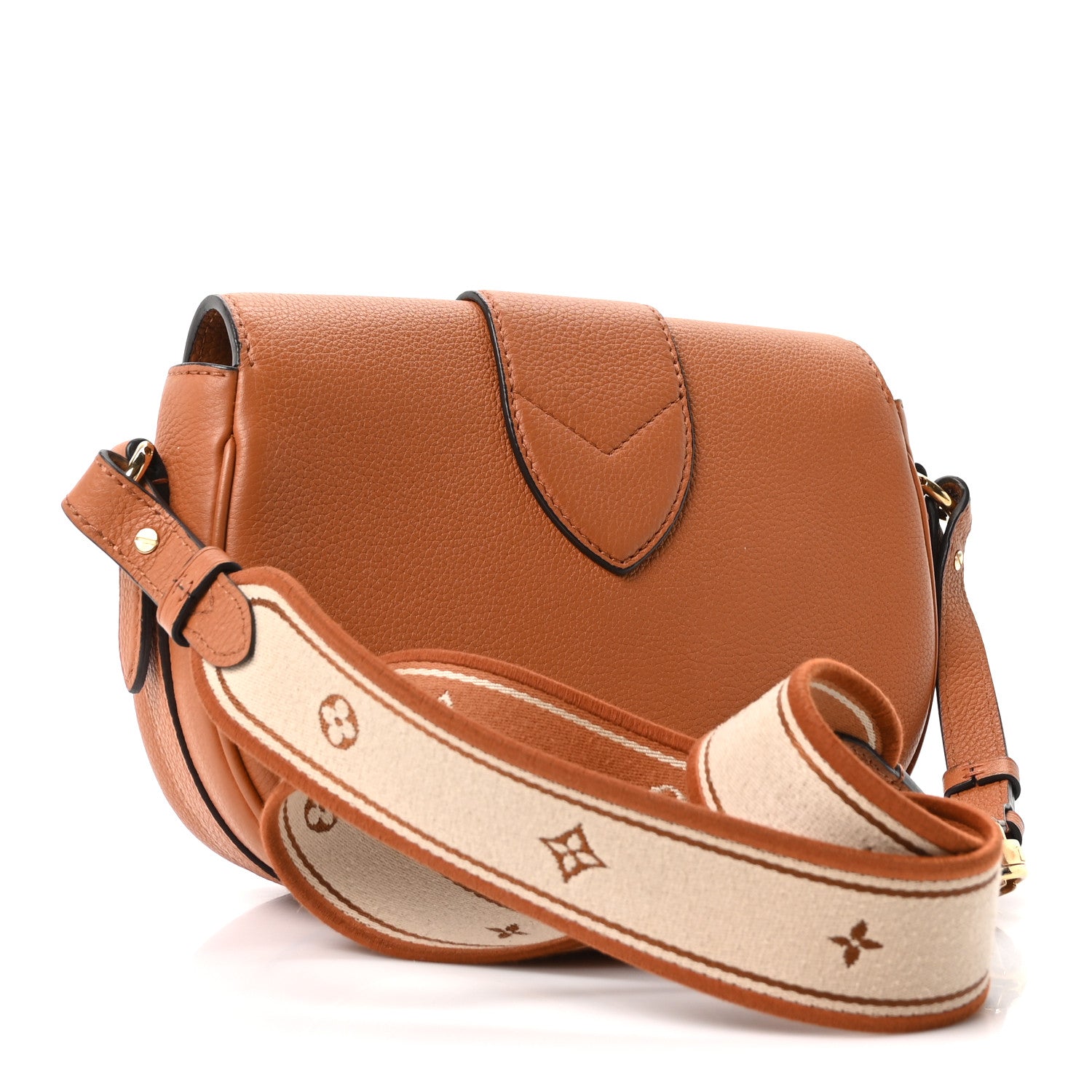 Louis Vuitton Grained Calfskin LV Pont 9 Soft MM Golden Siena 3 of 9