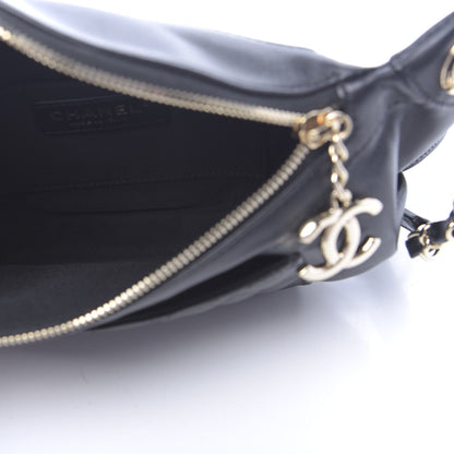 Chanel Lambskin Quilted Waist Bag Fanny Pack Black 5 of 10