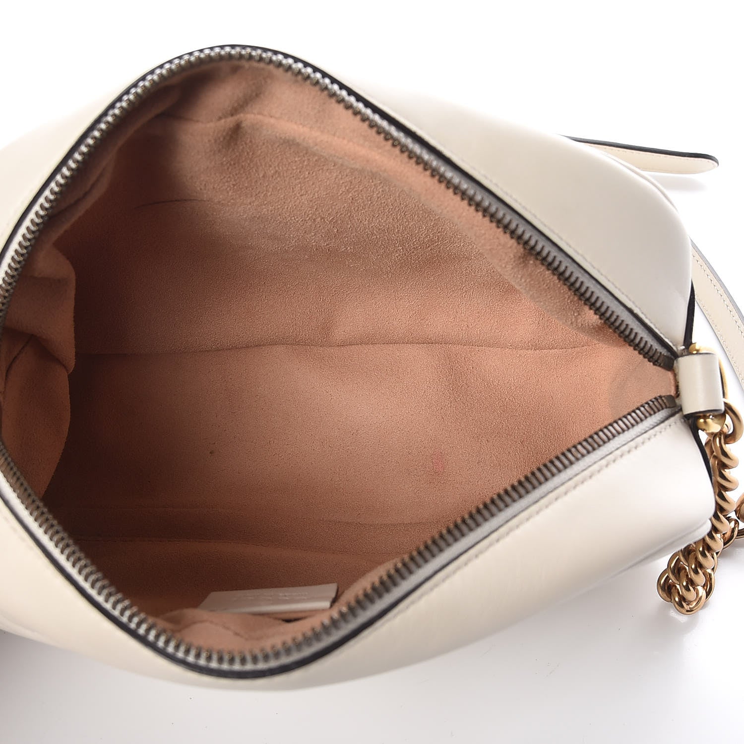 Gucci Calfskin Matelasse Small GG Marmont Chain Shoulder Bag White 5 of 11