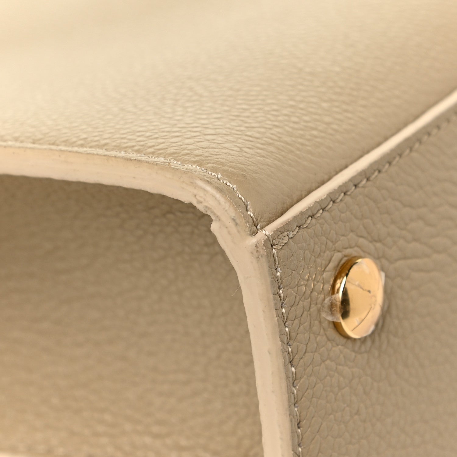 Burberry Grainy Calfskin Title Bag Light Beige 12 of 16