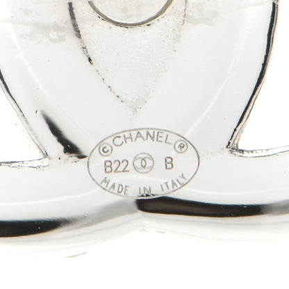 Chanel Crystal CC Turnlock Earrings Silver 3 of 4