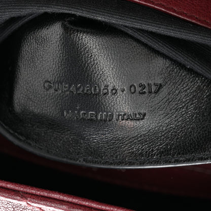 Saint Laurent Sheepskin Matelasse Chevron Medium College Bag Rouge Legion 7 of 10