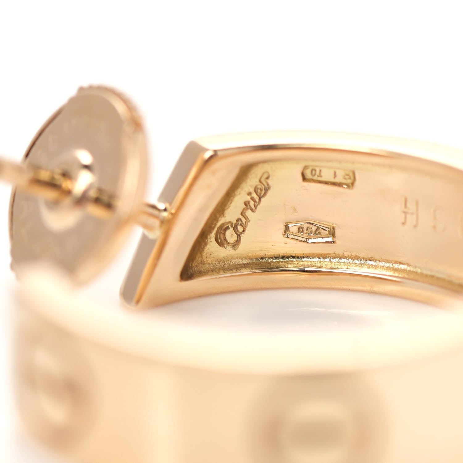 Cartier 18K Yellow Gold 5.5mm LOVE Hoop Earrings 5 of 7