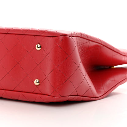 Chanel Caviar Quilted Large Shopping Tote Red 10 of 12
