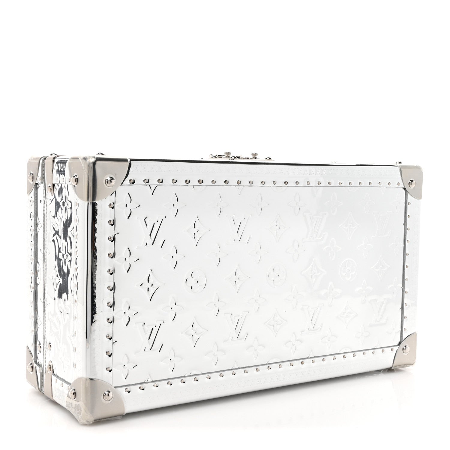 Louis Vuitton Monogram Miroir Coffret 8 Watch Case Silver 1560785