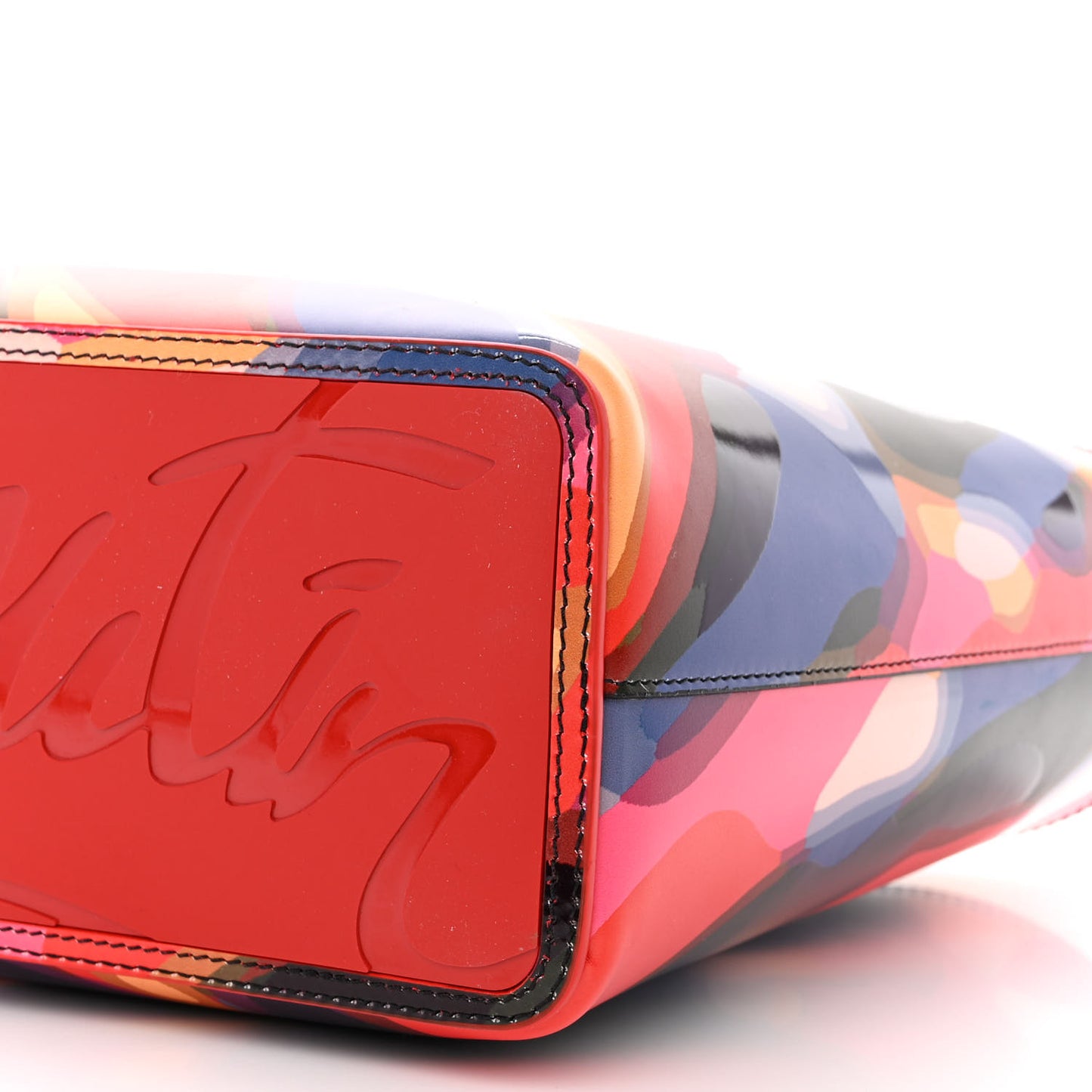Patent Calfskin Paris Illusion Cabata Tote Multicolor