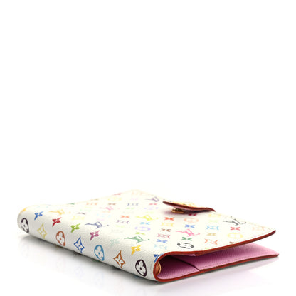 Louis Vuitton Monogram Multicolor Small Ring Agenda Cover White Litchi 4 of 8