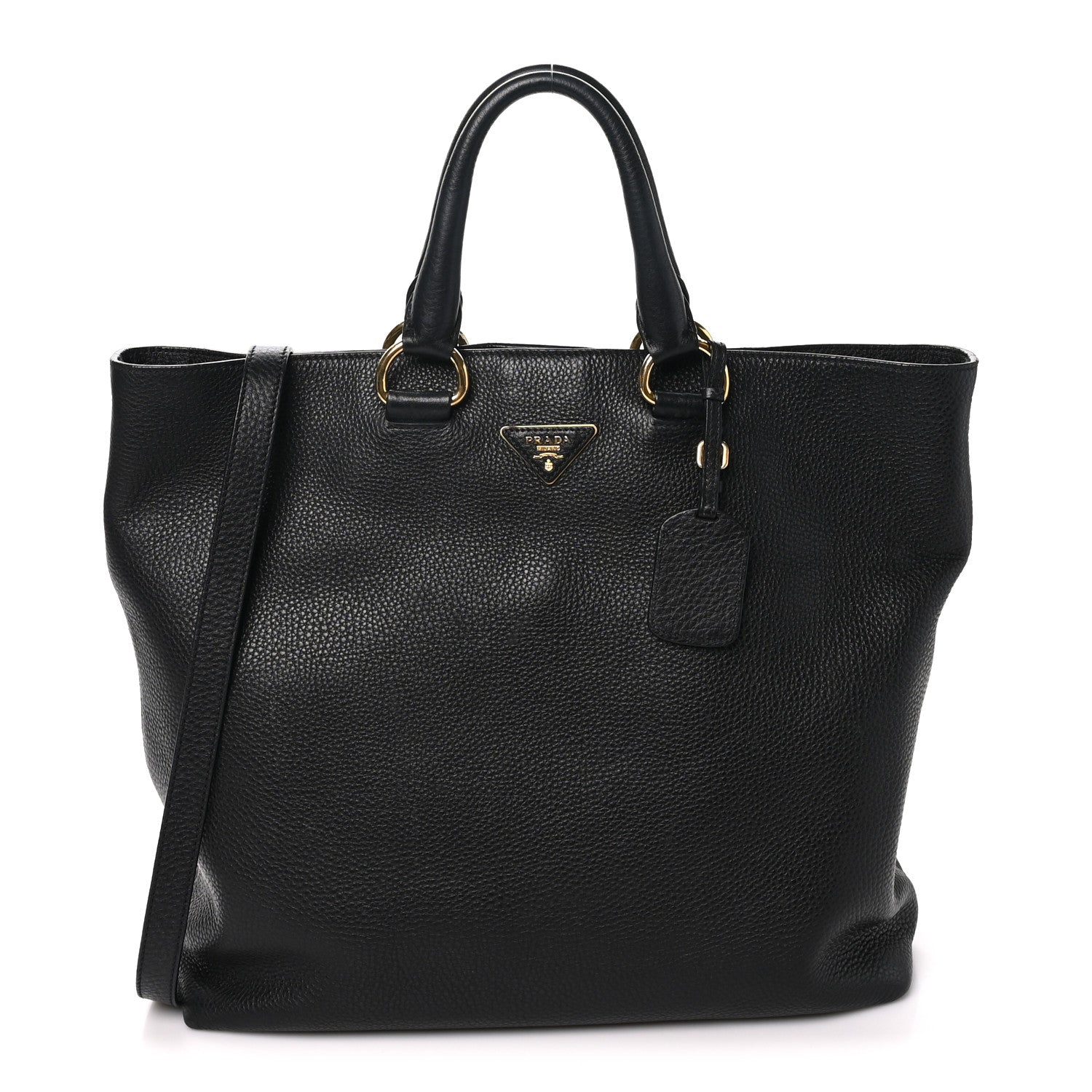 Prada Vitello Daino Shopping Tote Black 1 of 9