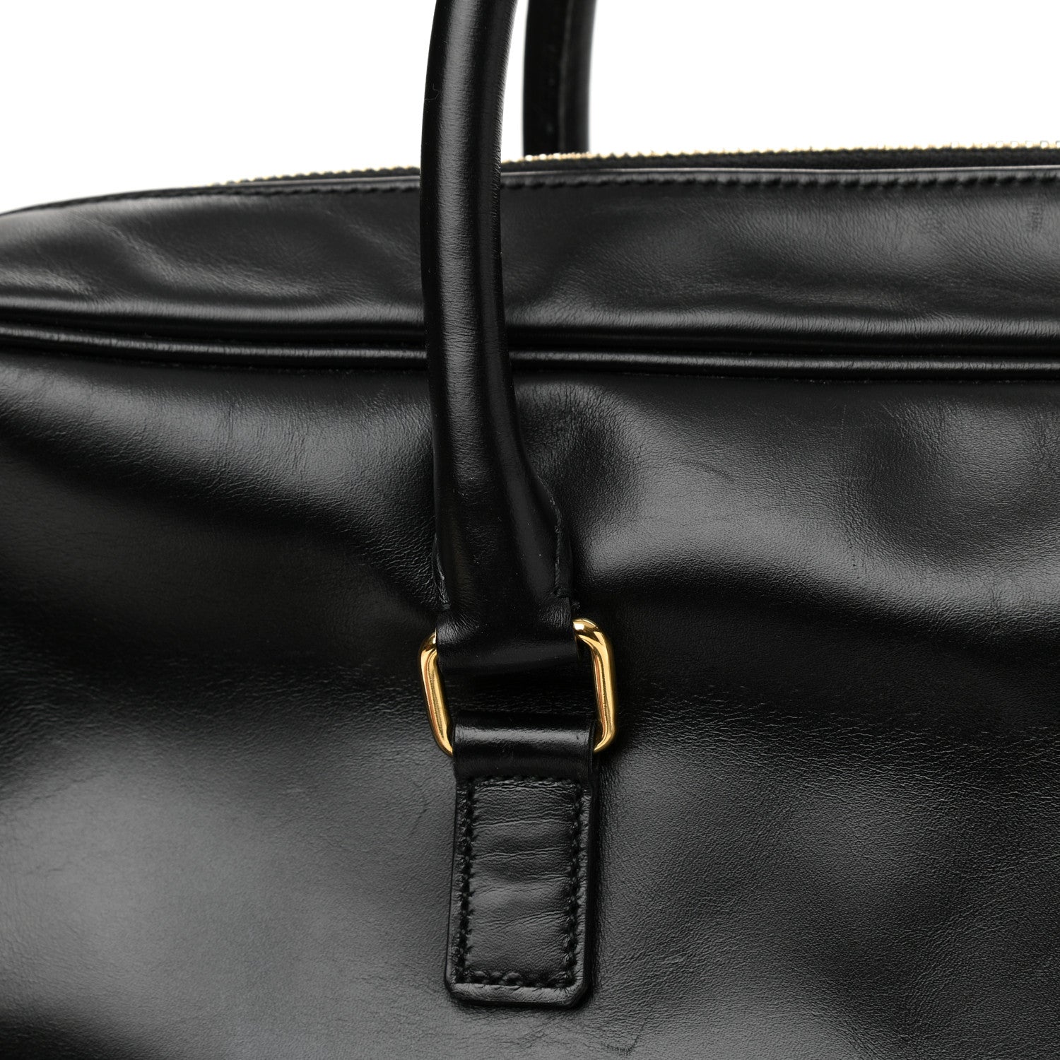 Saint Laurent Calfskin Small Classic Duffle Briefcase Black 11 of 13