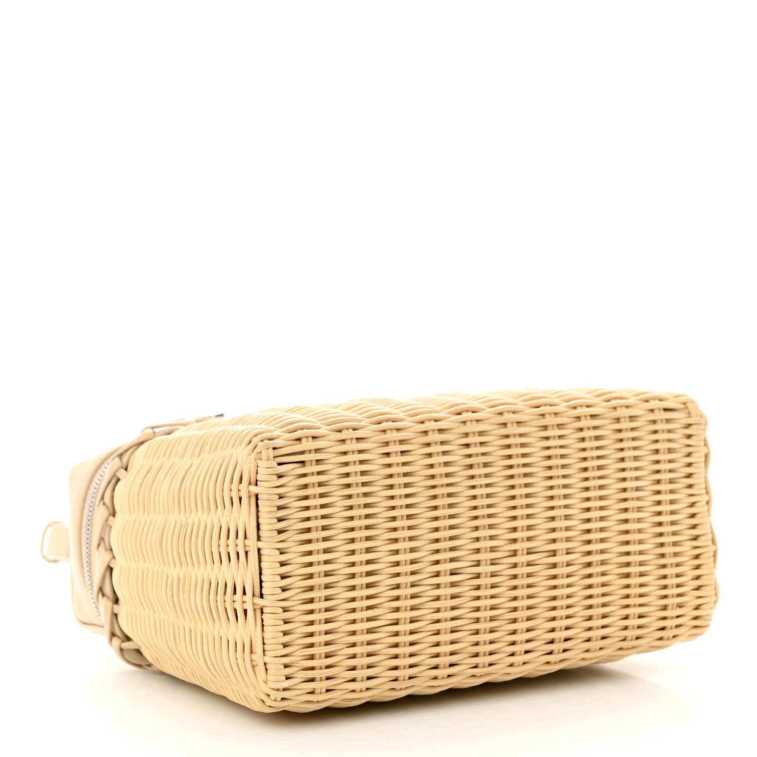 Loro Piana Wicker Calfskin North South L19 Extra Pocket Pouch Ivory 4 of 9