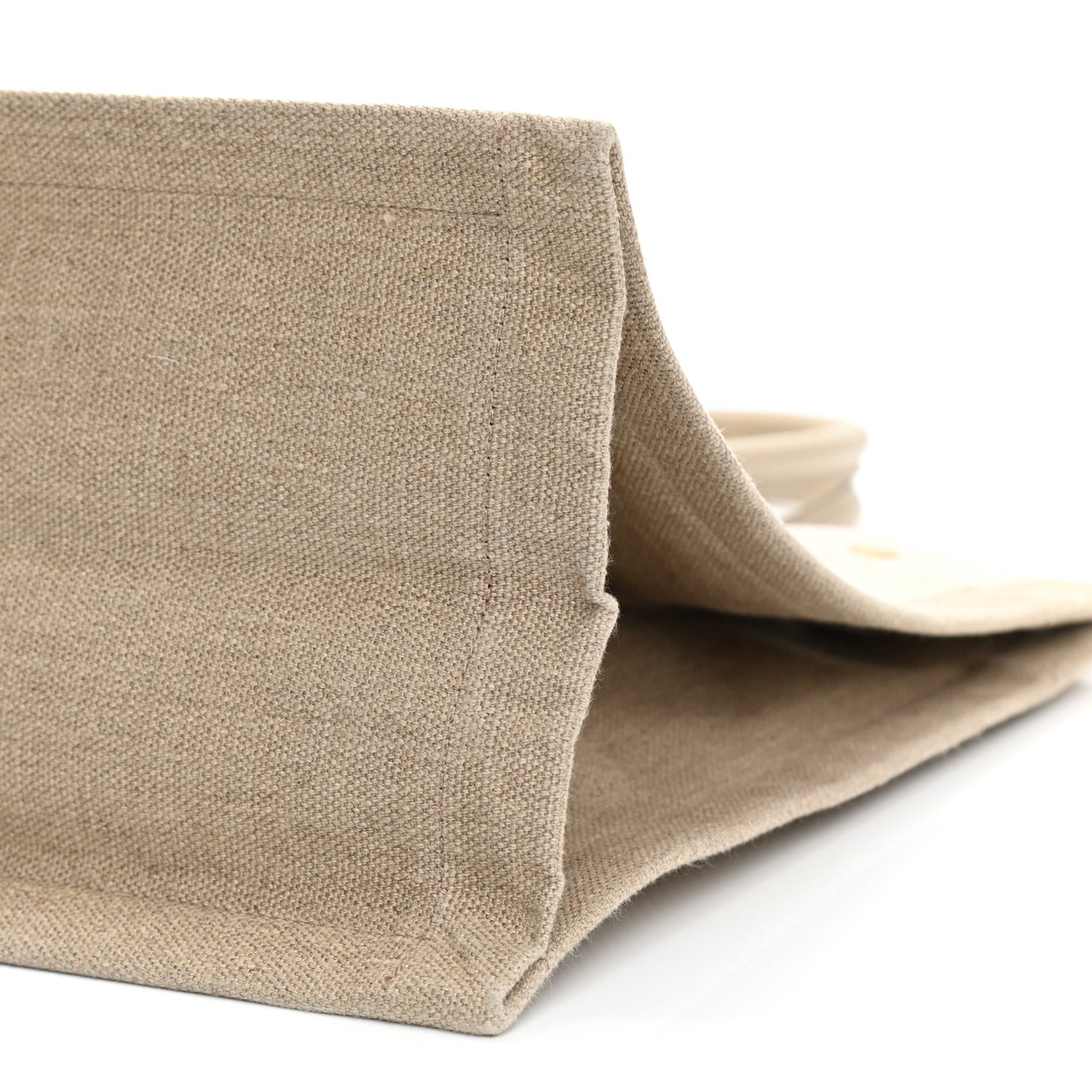 Linen Calfskin Small Rive Gauche Tote Beige Sea Salt