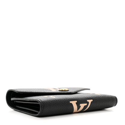 Louis Vuitton Empreinte Monogram Giant Victorine Wallet Black Beige 4 of 6