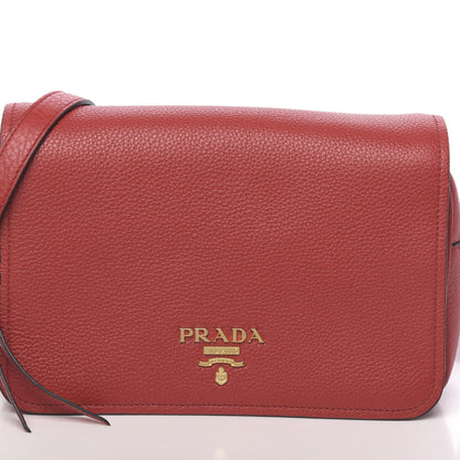 Prada Vitello Phenix Flap Crossbody Rosso 10 of 10