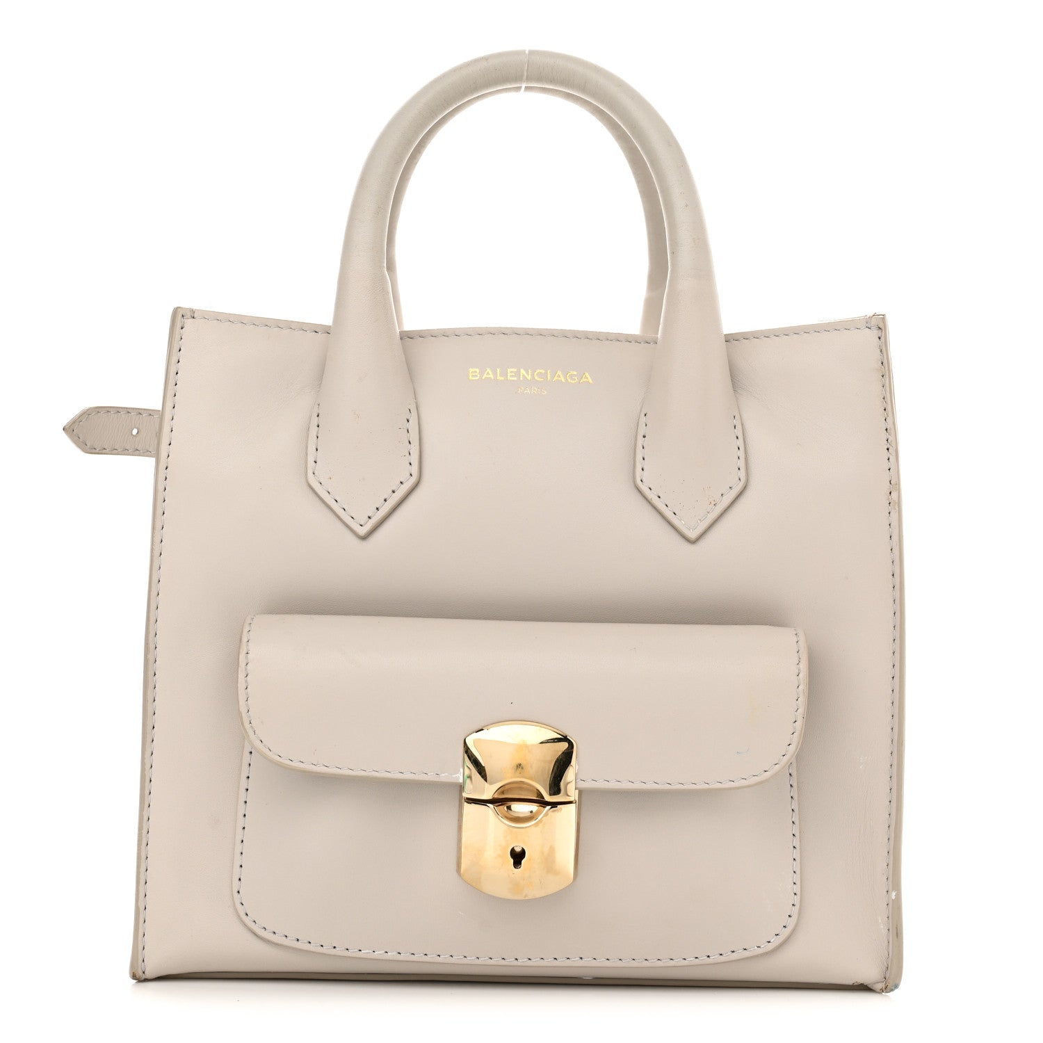 Balenciaga Calfskin Padlock Mini All Afternoon Tote Gris Glace 1 of 20