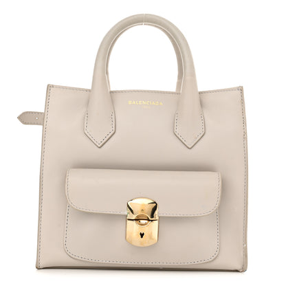 Balenciaga Calfskin Padlock Mini All Afternoon Tote Gris Glace 1 of 20