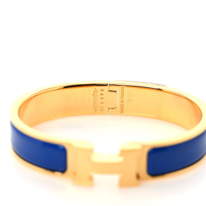 Hermes Narrow Enamel Clic Clac H Bracelet PM Bleu Drapeau 4 of 5