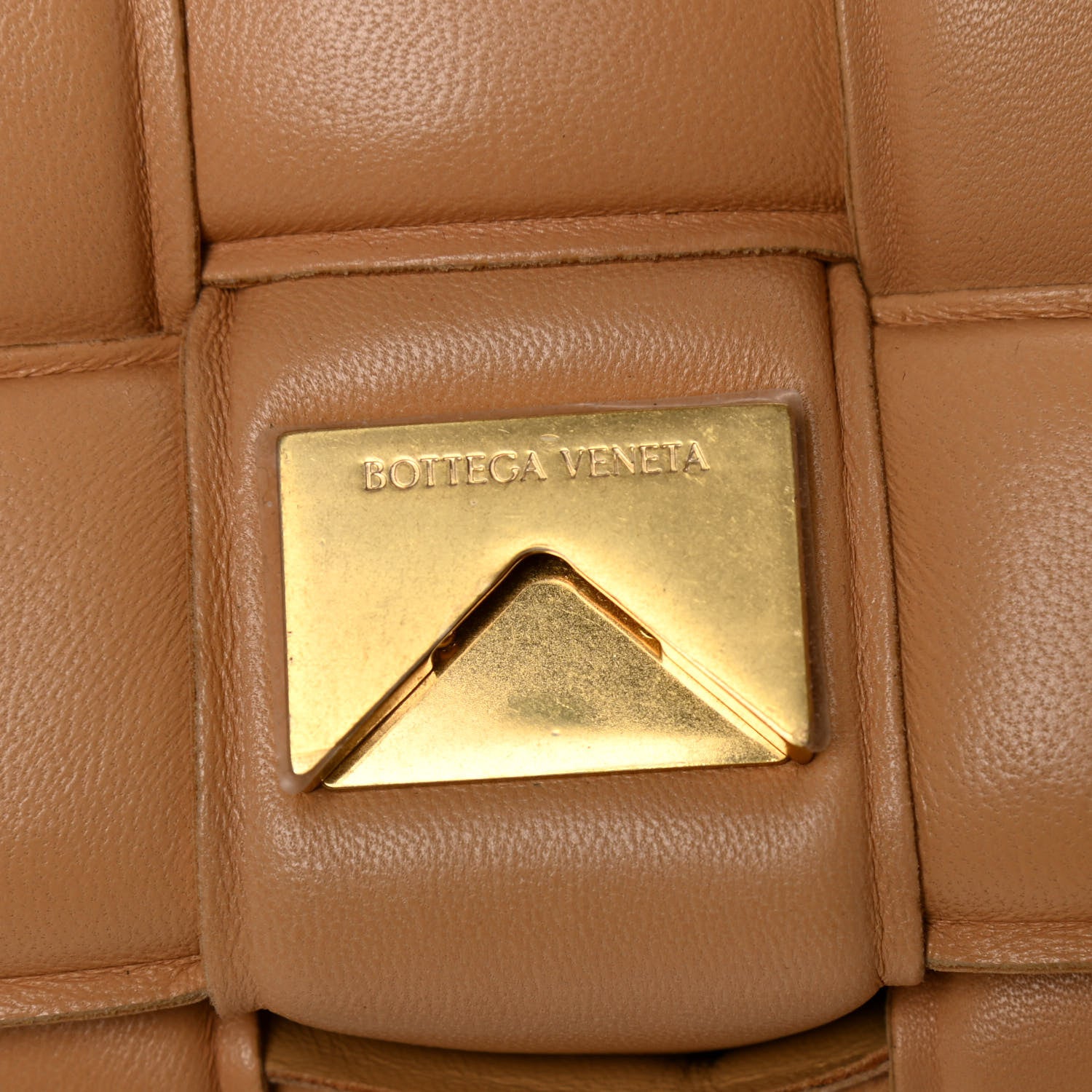 Bottega Veneta Lambskin Maxi Intreccio Padded Chain Cassette Crossbody Bag Almond 5 of 20