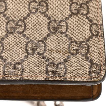 Gucci GG Supreme Monogram Suede Crystal Small Dionysus Shoulder Bag Beige Ebony Taupe 13 of 16