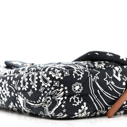 Chanel Cotton Quilted Paris Dallas Medium Bandana Flap Blue 10 of 11