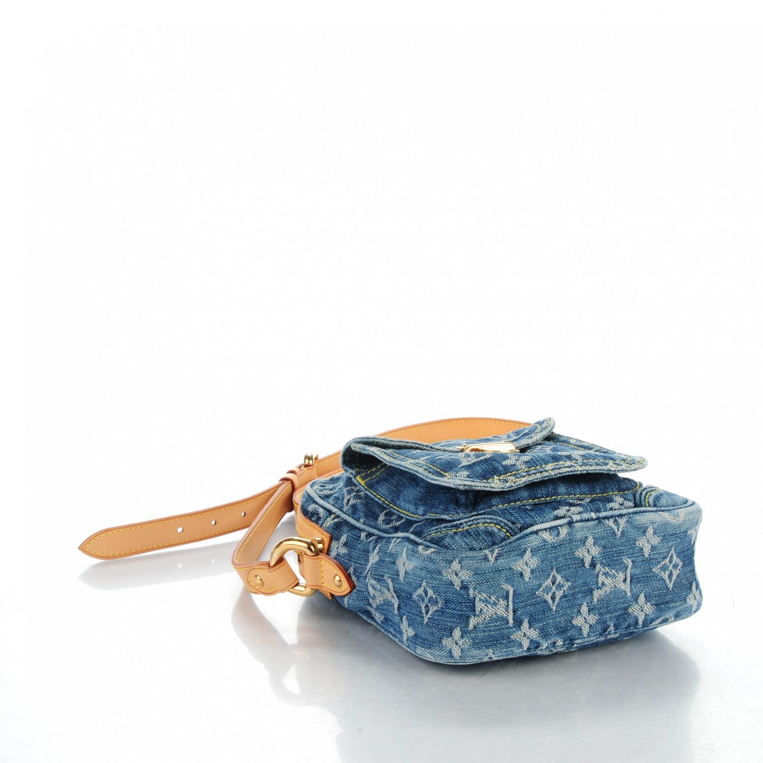 Louis Vuitton Denim Camera Bag Blue 4 of 7