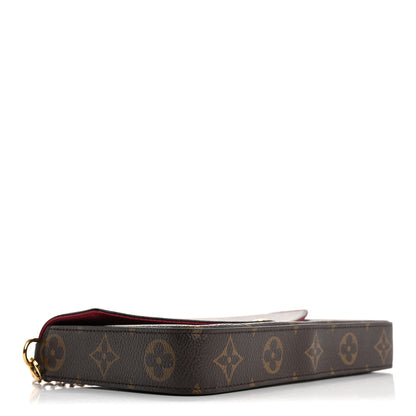 Louis Vuitton Monogram Pochette Felicie Chain Wallet Fuchsia 5 of 15