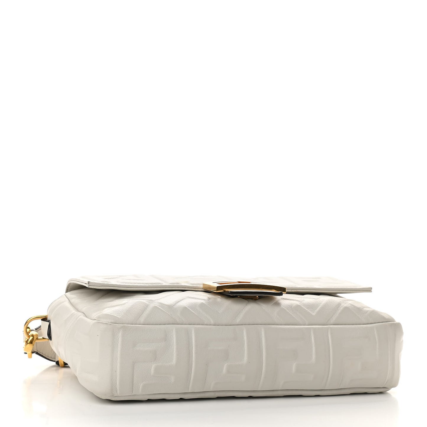Nappa FF 1974 Embossed Baguette White