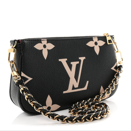 Louis Vuitton Empreinte Monogram Giant Multi Pochette Accessories Mini Pochette Black Beige 2 of 8