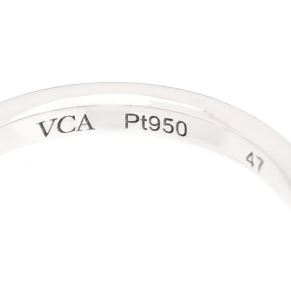 Van Cleef & Arpels Platinum Diamond Tendrement Etoiles Wedding Band Ring 47 4 4 of 5