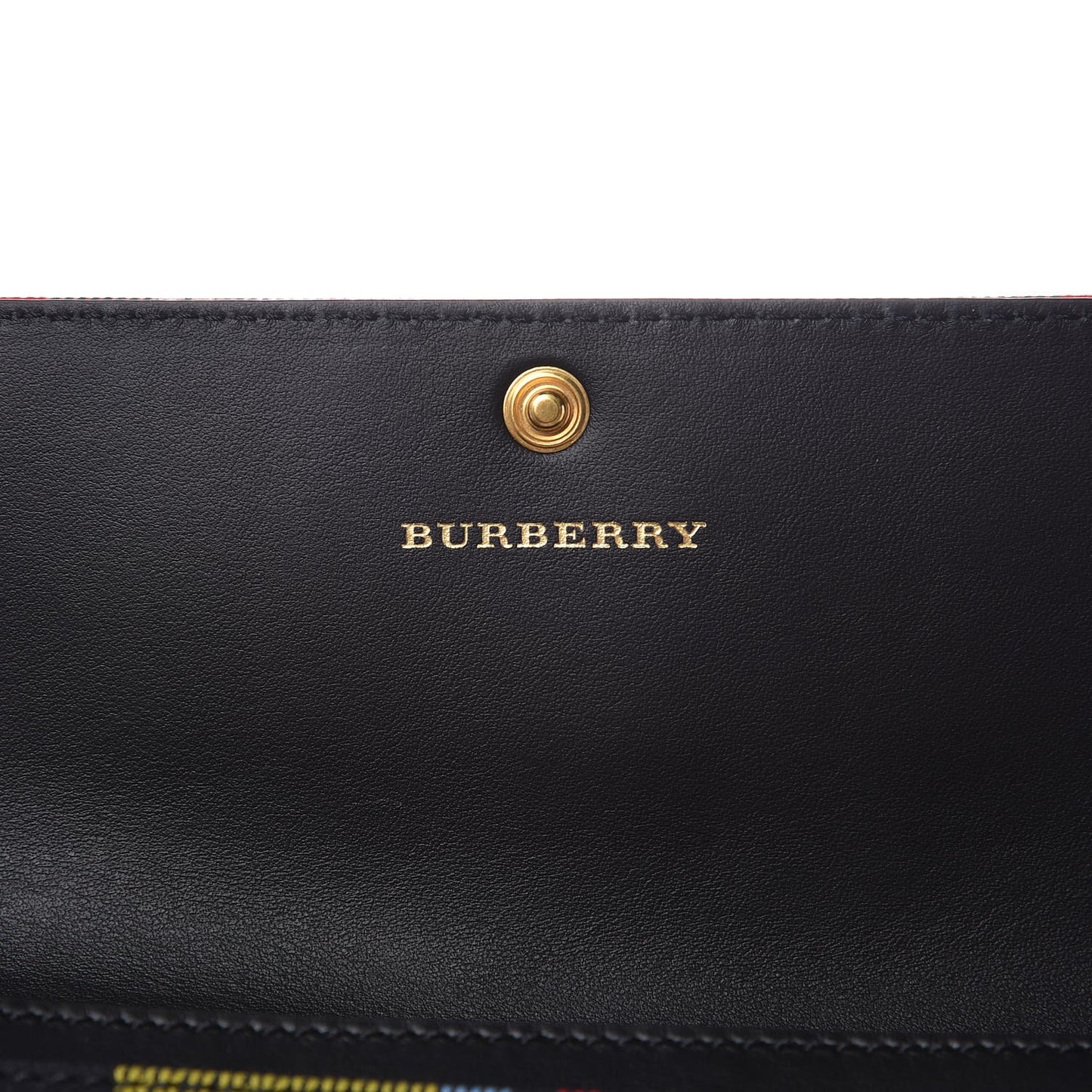 Canvas Tartan Mix Henley Wallet Red Multicolor