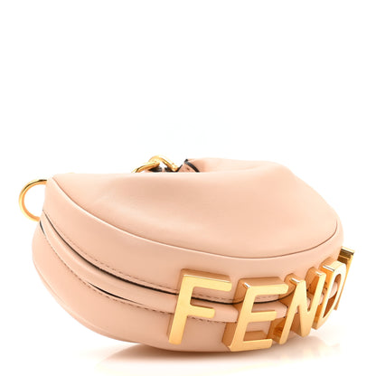 Fendi Vitello Grace Matte Nano Fendigraphy Hobo Charm Light Rose 4 of 9