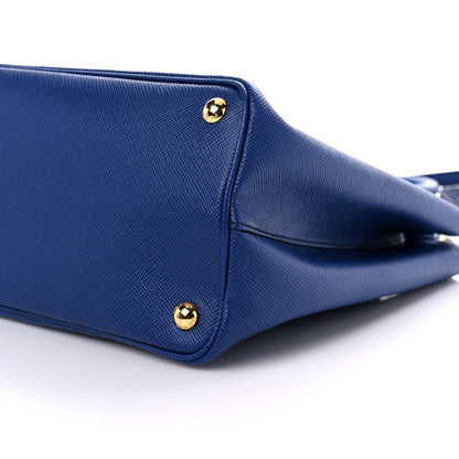 Prada Saffiano Cuir Medium Double Bag Inchiostro 9 of 9