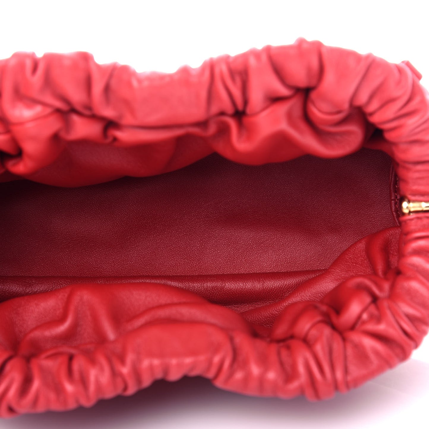 Lambskin Mini Cloud Clutch Flamma