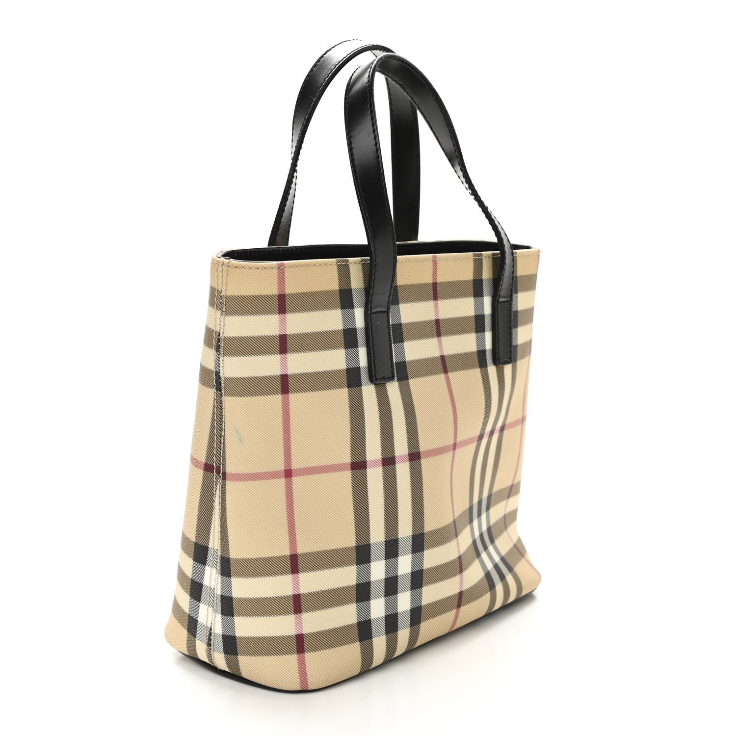 Burberry Canvas House Check Mini Tote Black 3 of 12