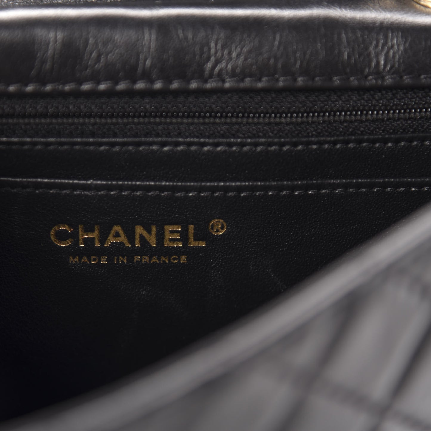 Aged Calfskin Quilted 2.55 Reissue Mini Flap Black