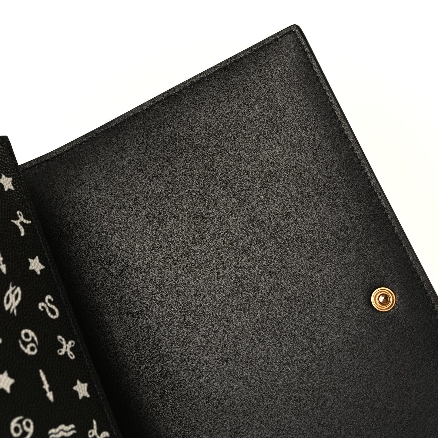 Grain De Poudre Zodiac Print Small Monogram Kate Satchel Black Black