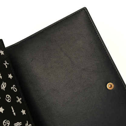 Saint Laurent Grain De Poudre Zodiac Print Small Monogram Kate Satchel Black Black 6 of 6