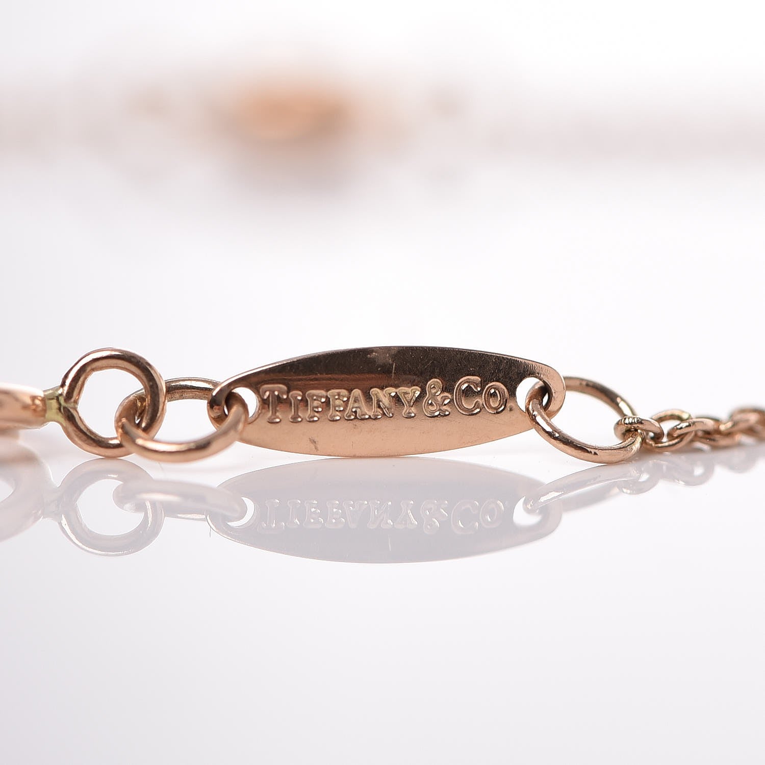 Tiffany 18K Rose Gold Diamond .35ct Elsa Peretti Diamonds by the Yard Bracelet 4 of 7